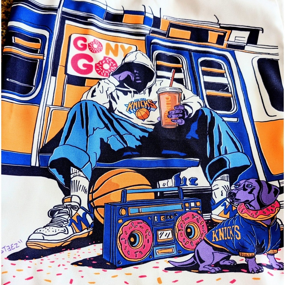 Dunkin X New York Knicks Tote Bag and Poster Design By MADSTEEZ